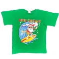 New Kids Christmas Xmas T Shirt Tee Tops 100% Cotton Boys Girls Gift Red White - Santa Surf (Green) (Size:2/S (For age 1-4))