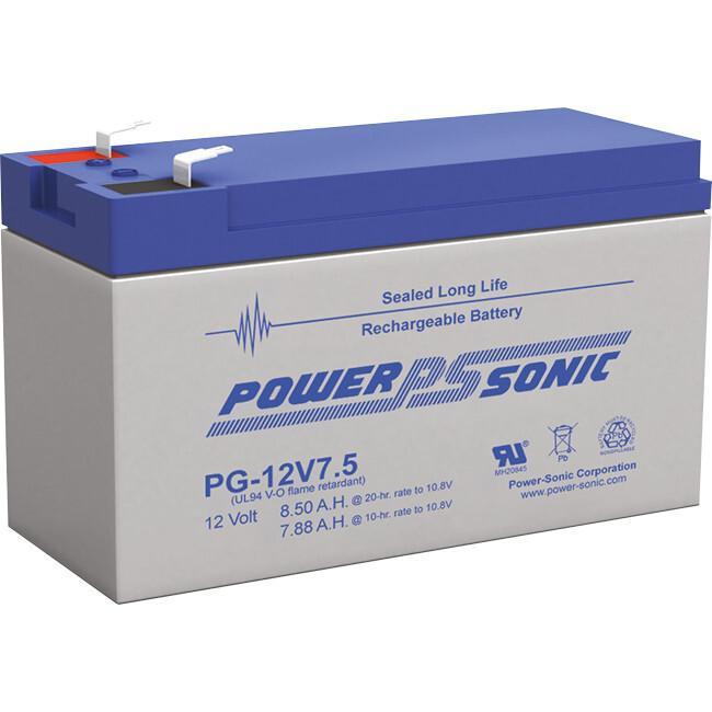 Power Sonic PG1275 12V 7.5AH Rechargeable Battery F1/F2 Terminal Seal Lead Acid