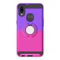 For Galaxy A10s 2 In 1 PC + TPU Protective Case with 360 Degrees Rotate Ring Holder(Rose Red)