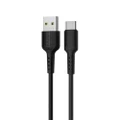 BX16 1m 2A USB-C / Type-C to USB Charging Data Cable for Galaxy, Huawei, LG, HTC, Sony and Other Type-C Phones (Black)