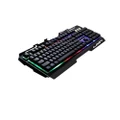 G700 104 Keys Usb Wired Mechanical Feel Rgb Backlight Metal Panel Suspension Gaming Keyboard With Phone Holder(Black)