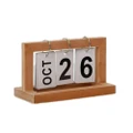 Creative Simple Wooden Flip Calendar Desktop Office Decoration(Wood color)