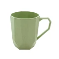 5 Pcs Creative Wheat Straw Fiber Diamond Shaped Washing Gargle Mug Water Mug with Handgrip Eco-friendly Tea Cup Milk Mugs(Green)