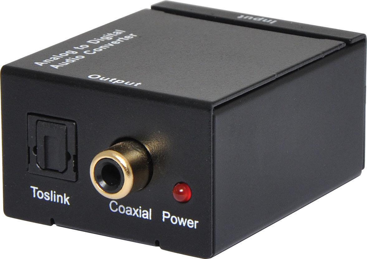 Dynalink Analog Stereo Audio RCA To Digital Audio Coaxial & Toslink Converter