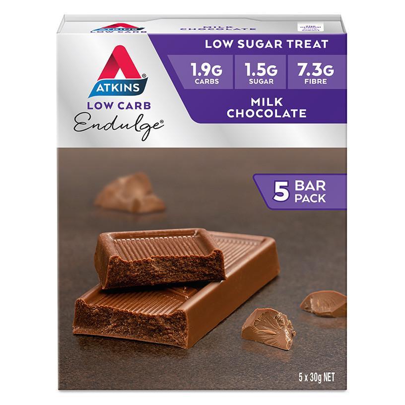 Atkins Milk Chocolate Endulge Low Carb Low Sugar Bars 5 Pack
