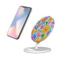 QI Wireless Charger For iPhone 13/12 Samsung Galaxy S22 Ultra, Floral Colours