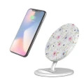 QI Wireless Charger For iPhone 13/12 Samsung Galaxy S22 Ultra, Many Flowers