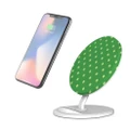 QI Wireless Charger For iPhone 13/12 Samsung Galaxy S22 Ultra, Green Dots