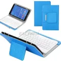 For Samsung Galaxy Tab A 8.0 T350 SM T355Y Tablet Stand Case Bluetooth Keyboard Cover-Blue