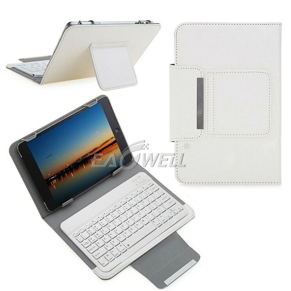 For Samsung Galaxy Tab A 10.1 T580 T585 Tablet Stand Case Bluetooth Keyboard Cover-White
