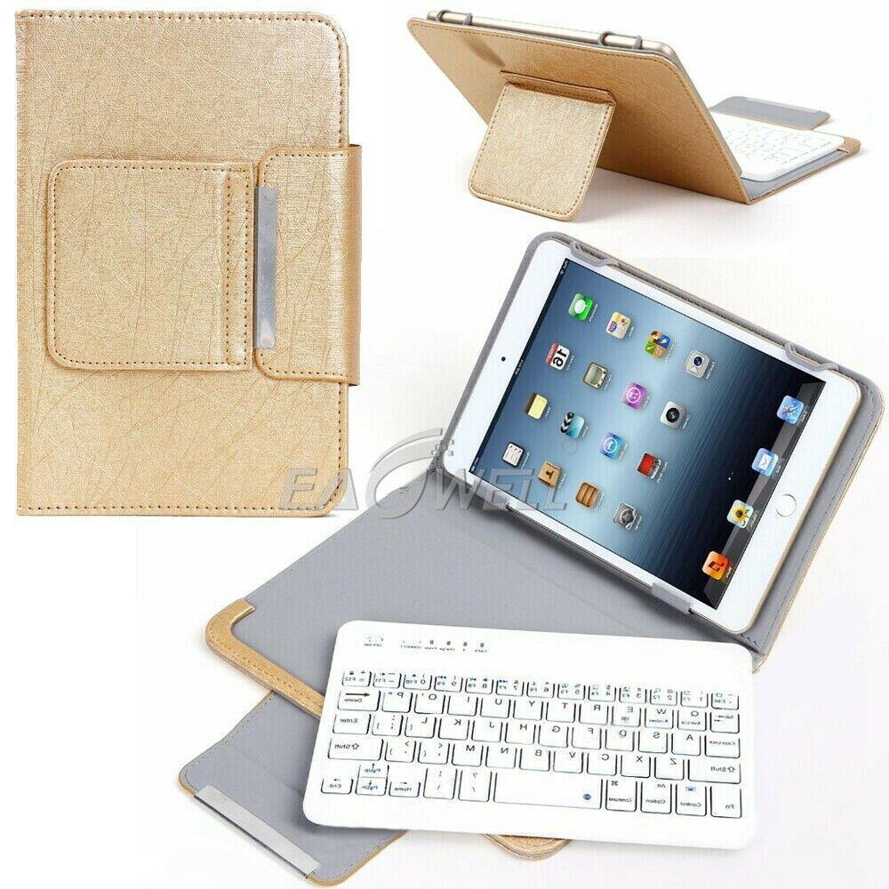 For Samsung Galaxy Tab A 7.0 T280 T285 Tablet Stand Case Bluetooth Keyboard Cover-Gold