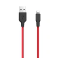 Philex 1m Silicone 2A Charge/Sync 8 Pin Cable to USB for Apple iPhone Red