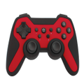 All-in-one Bluetooth Wireless Controller with Axis Dual Vibration Controller Suitable for NS PS3 PC Android-Red