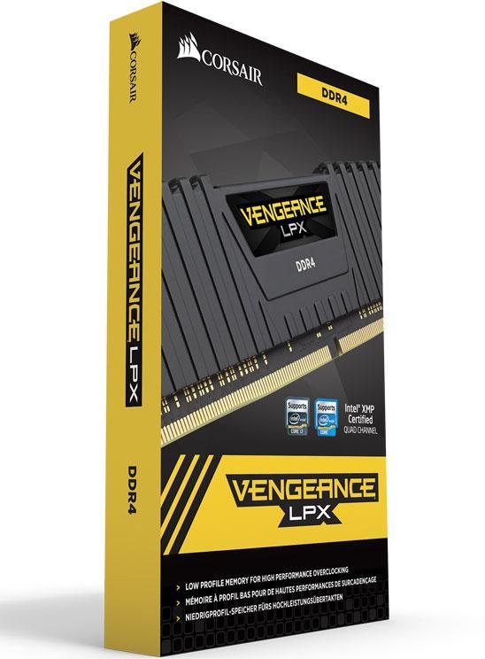CORSAIR Vengeance LPX 16GB 2x8GB DDR4 2666MHz C16 Desktop Gaming Memory Black - AMD Ryzen