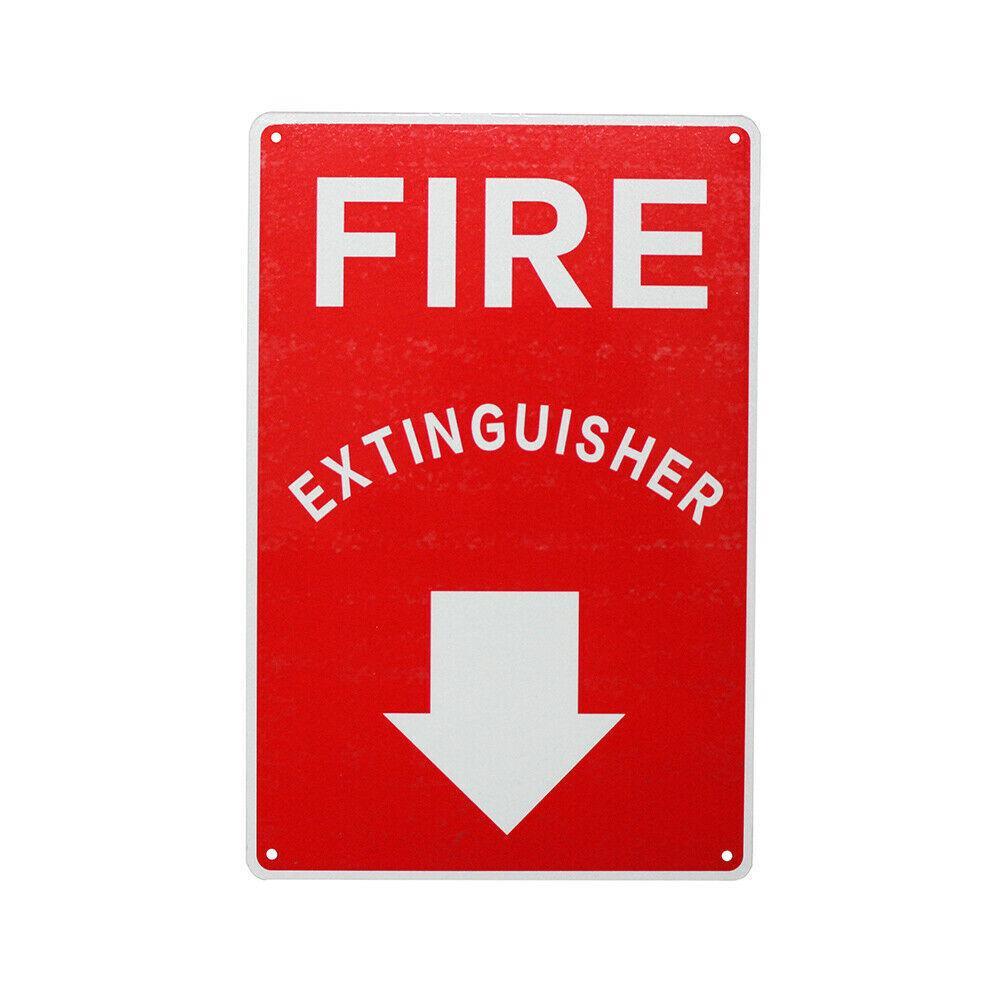 3x Warning Notice Fire Extinguisher Sign 200x300mm Metal Emergency Fire Safety