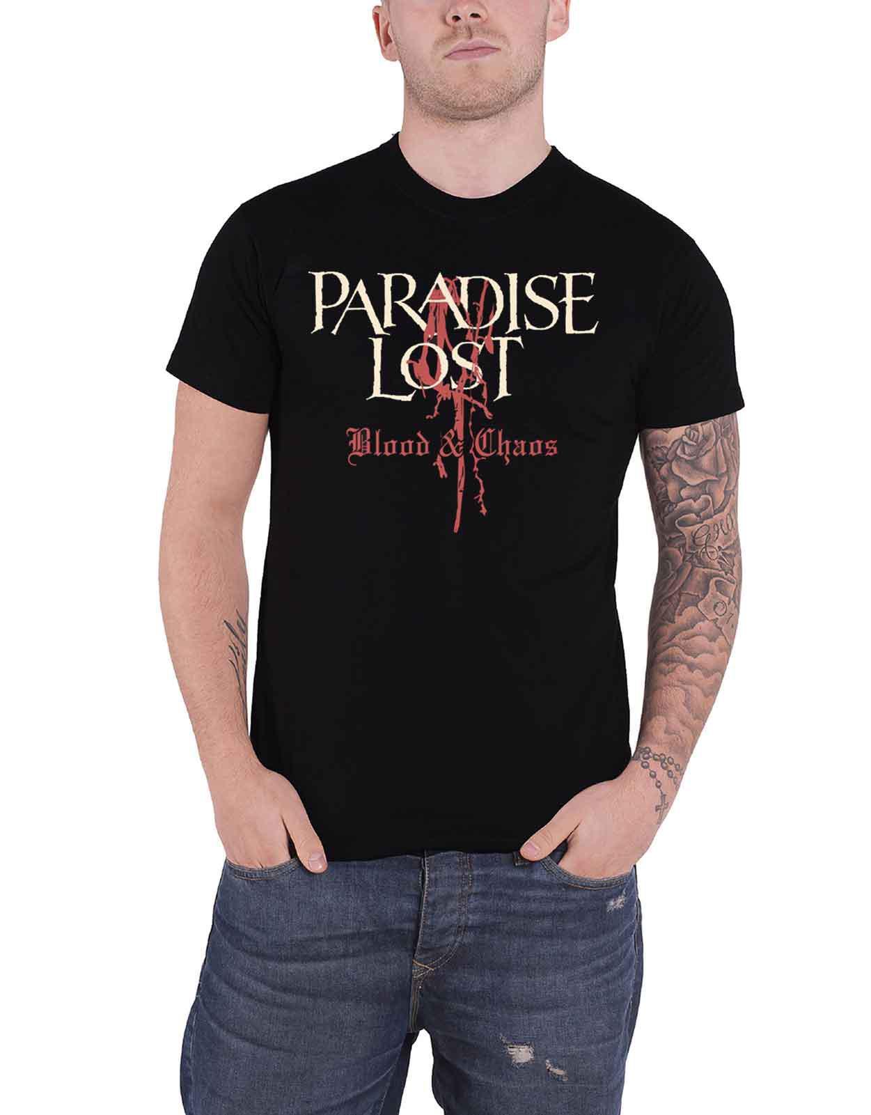 Paradise Lost T Shirt Blood And Chaos Band Logo new Official Mens Black