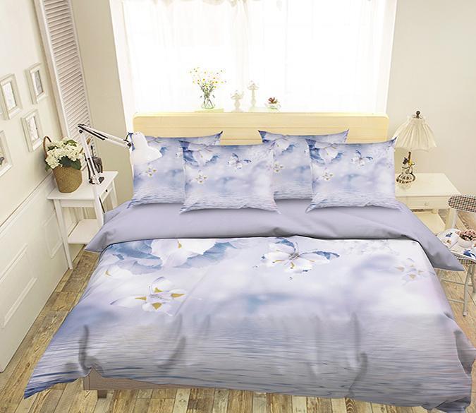 3D Water Face Flying Butterflies 286 Bed Pillowcases Quilt Cover Set Bedding Set 3D Duvet cover Pillowcases