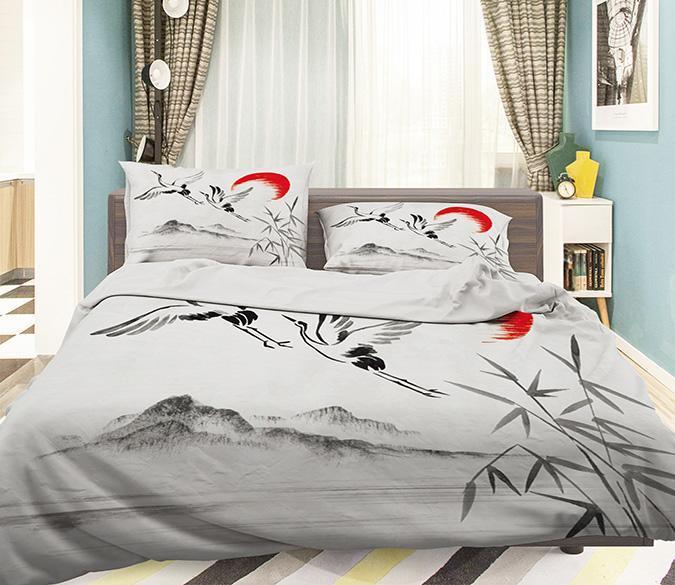 3D Flying Birds Painting 200 Bed Pillowcases Quilt Cover Set Bedding Set 3D Duvet cover Pillowcases