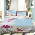3D Flying Flowers 133 Bed Pillowcases Quilt Cover Set Bedding Set 3D Duvet cover Pillowcases