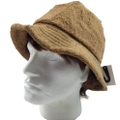 Terry Towelling BUCKET HAT Daggy Fishing Camping Lad Cap Retro 100% COTTON - Tan Brown - Large