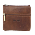 Pierre Cardin Ladies Womens Genuine Leather RFID Coin Purse Wallet - Cognac