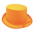 SATIN TOP HAT Costume Party Cap Fancy Dress Trilby Fedora One Size - Orange