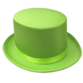 SATIN TOP HAT Costume Party Cap Fancy Dress Trilby Fedora One Size - Light Green