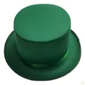 SATIN TOP HAT Costume Party Cap Fancy Dress Trilby Fedora One Size - Green