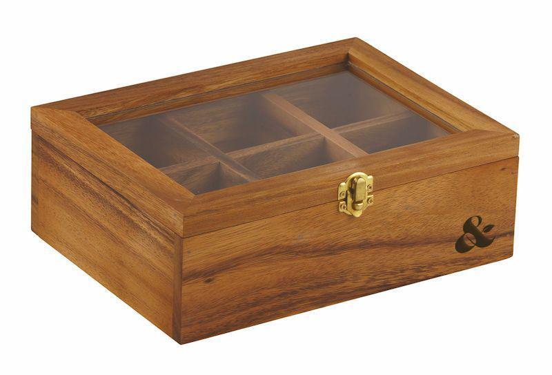 Davis & Waddell Acacia Wood Tea Box