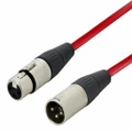 Stage Series Balanced XLR Microphone Cable - RED Cable - Wide Range of Lengths -