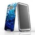 For Samsung Galaxy S8 Case Armour Cover, Blue Mirror