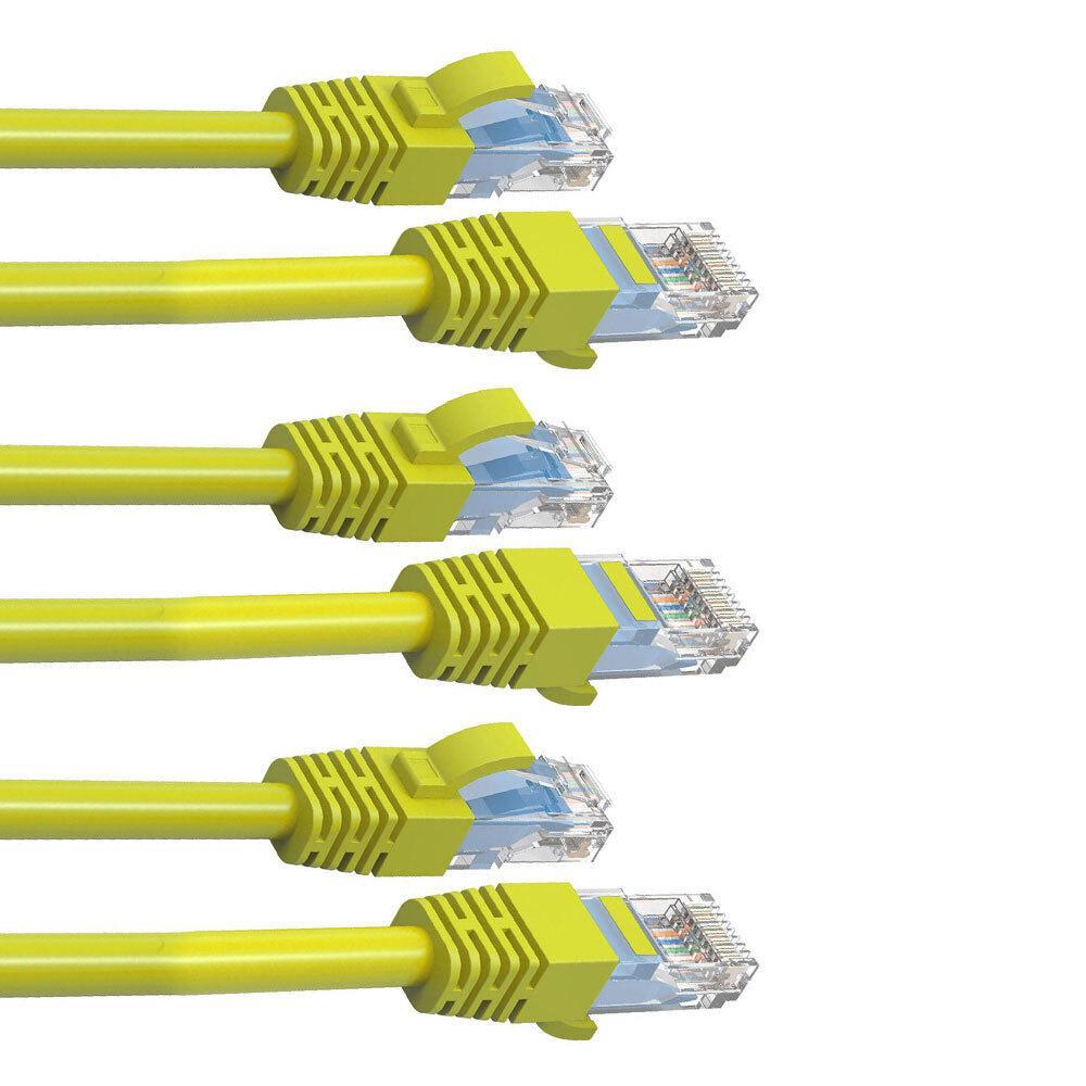 3x Cruxtec 0.3m CAT6/RJ45 Network Lead Cable LAN Ethernet Internet CAT 6 Cord YL