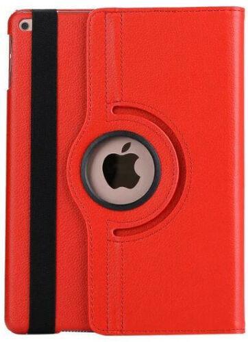 360 Rotate Leather Case Cover Apple iPad Air 2-Red
