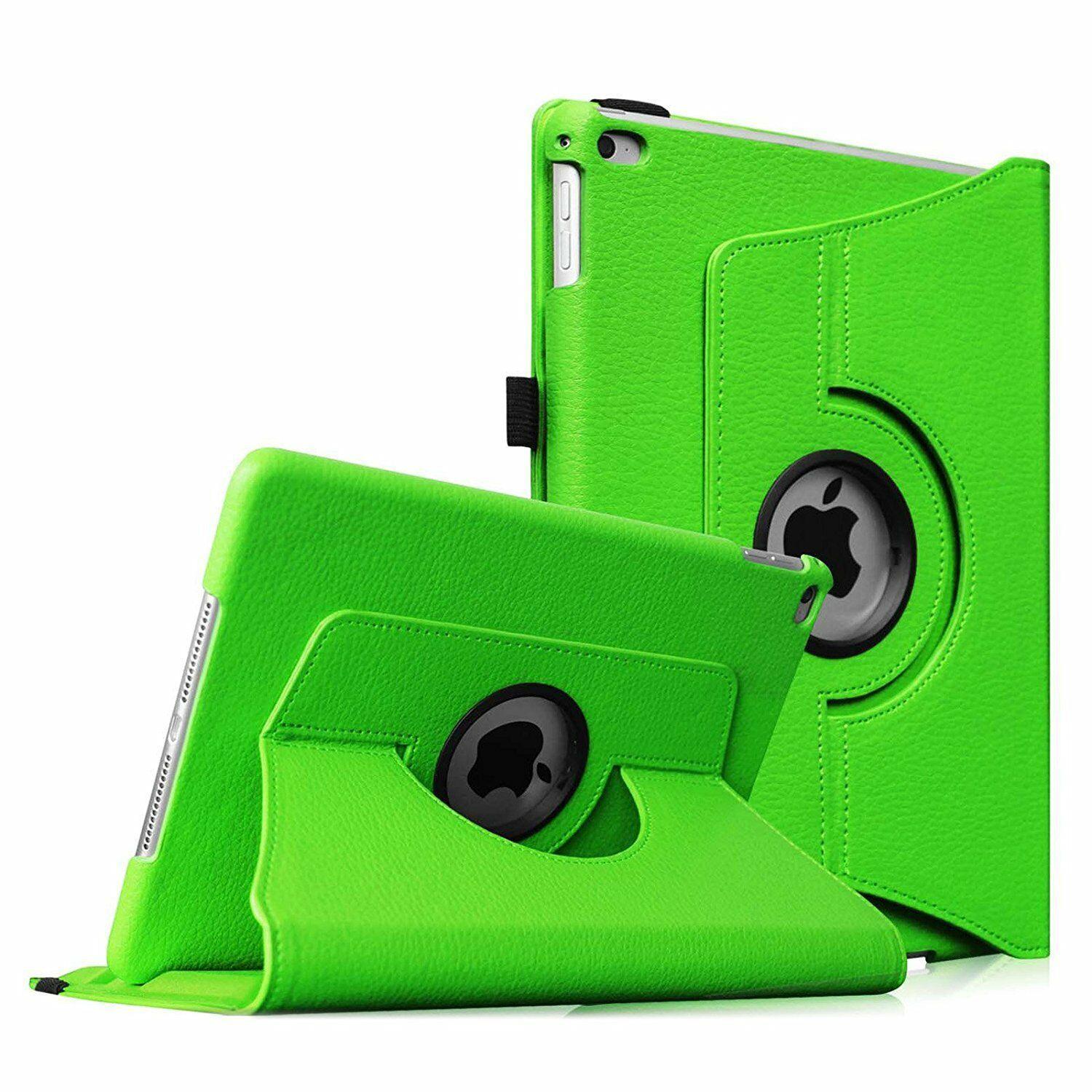 360 Rotate Leather Case Cover Apple iPad Air 1-Green
