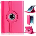 360 Rotate Leather Case Cover Apple iPad Air 1-HotPink