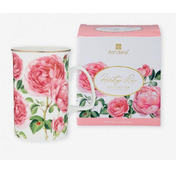 Elegant Kitchen Tea Coffee Heritage Rose Mug Cup with Giftbox