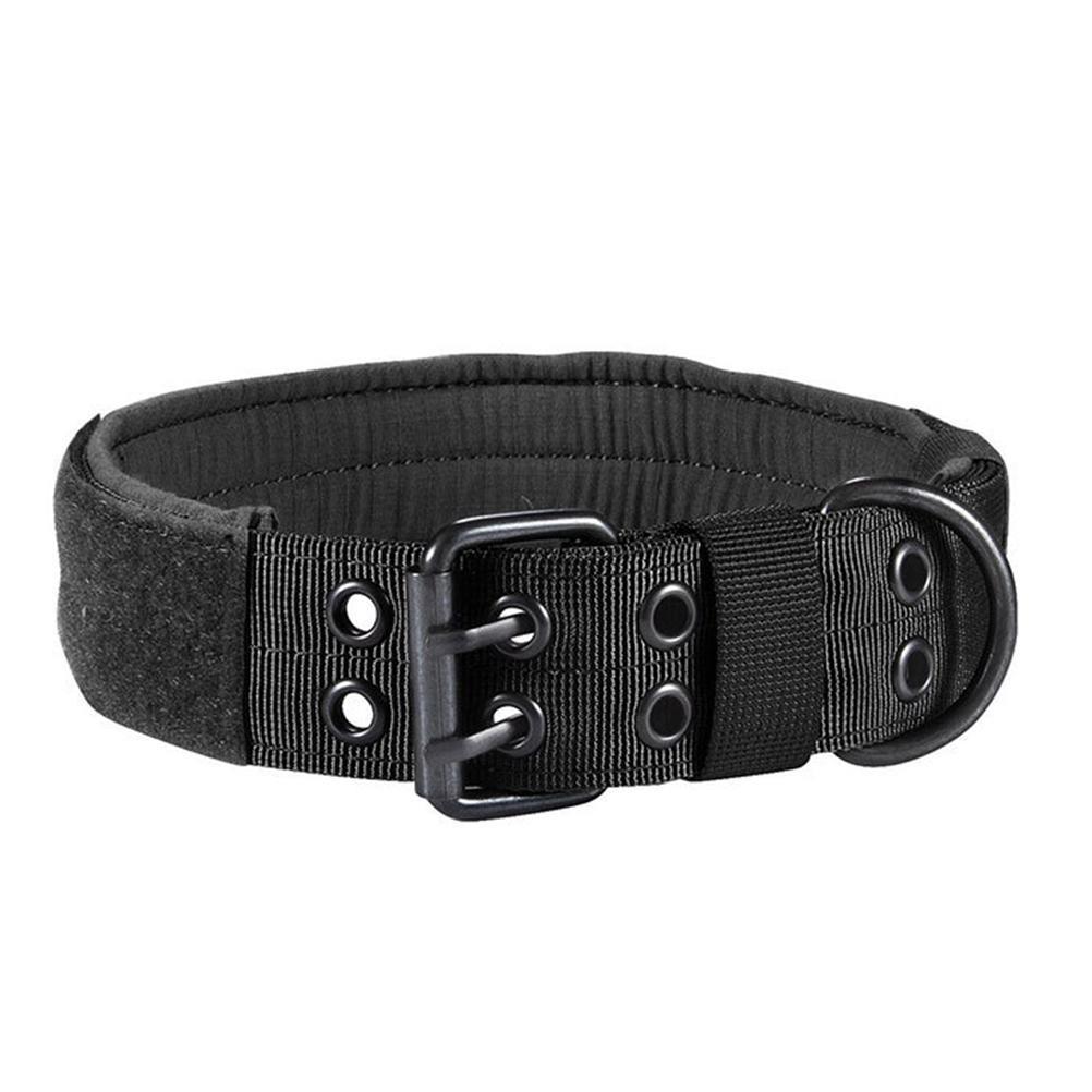 Dog Collar Nylon Dog Collar Adjustable Collar for Small Medium Large Dogs with Metal Buckle Size XL (Black)
