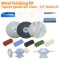 11pc Polishing Kit Buffing Wheel Compound Metal 12mm 1/2" Fit 6" Bench Grinder