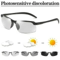 GoodGoods Men Photochromic Sunglasses Polarized Eyewear Transition Driving Sport Glass (Black Frame Photochromic Lenses)