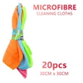 20pcs Microfibre Cleaning Cloth Microfiber 30cm Kitchen Glasses Car Wipe Towel
