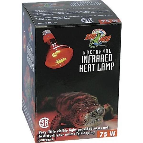 Infrared 75 Watt Nocturnal Reptile Heat Spot Lamp by Zoo Med