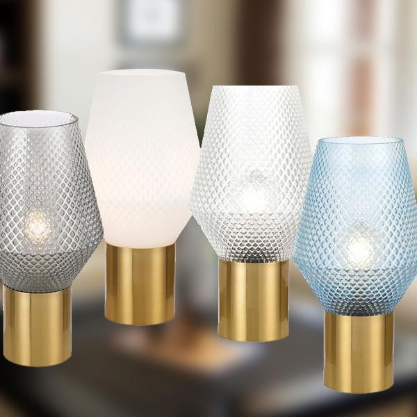 Rene Industrial Table Lamp in Antique Gold Available in 4 Different Glass Styles - Opal Matt Glass