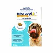 Interceptor Spectrum Large Dogs 22-45 kgs - 6 Pack - Blue (Heartworm & Worm)