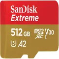 SanDisk Extreme 512GB Micro SD Card SDXC UHS-I Action Camera GoPro Memory Card 4K U3 160Mb/s A2 SDSQXA1-512G