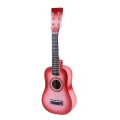 23 Inch Folk Acoustic Guitar Beginner Music Instrument 6-String Guitar Kids Toy (Pink)