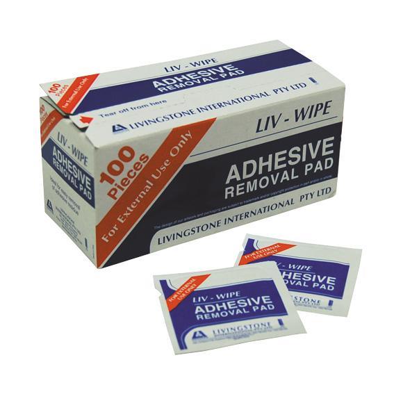 Livingstone Adhesive Remover Wipe, 100/Box