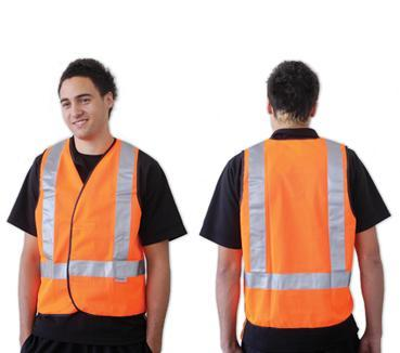 Livingstone High Visibility Safety Vest, Small, H Back Reflective Pattern, Orange, Day/Night Use, Each