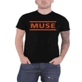 Muse T Shirt Orange Band Logo new Official Mens Black
