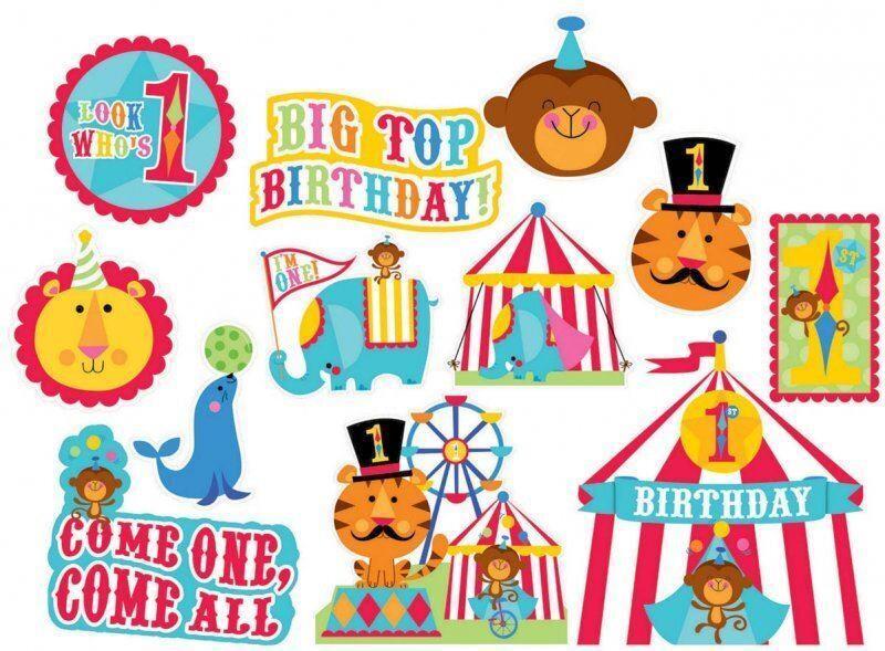 Fisher Price 1st Birthday Circus Value Pack Cutouts