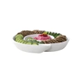 Ambrosia Zest Swirl Chip & Dip Serving Plate Size 27X27X3.5cm in White